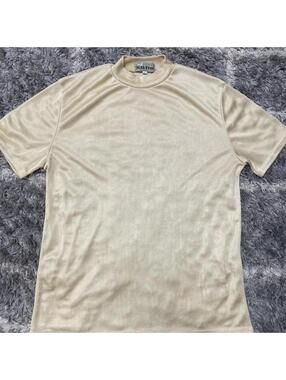 Men's Cream and Tan Tshirt